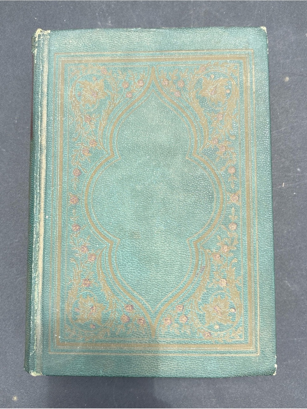 Embossed Teal Decorative Hardcover Book